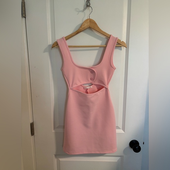 ZARA Pink Cutout Bodycon Mini Dress Size Small - Picture 5 of 9